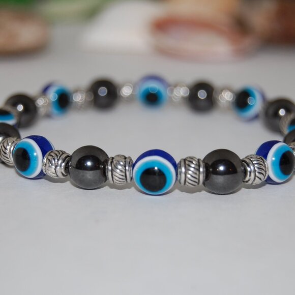 Evil Eye Bracelet,Magnetic Bracelet,Hand of Fatima Bracelet,Hamsa Good Luck - Picture 2 of 2
